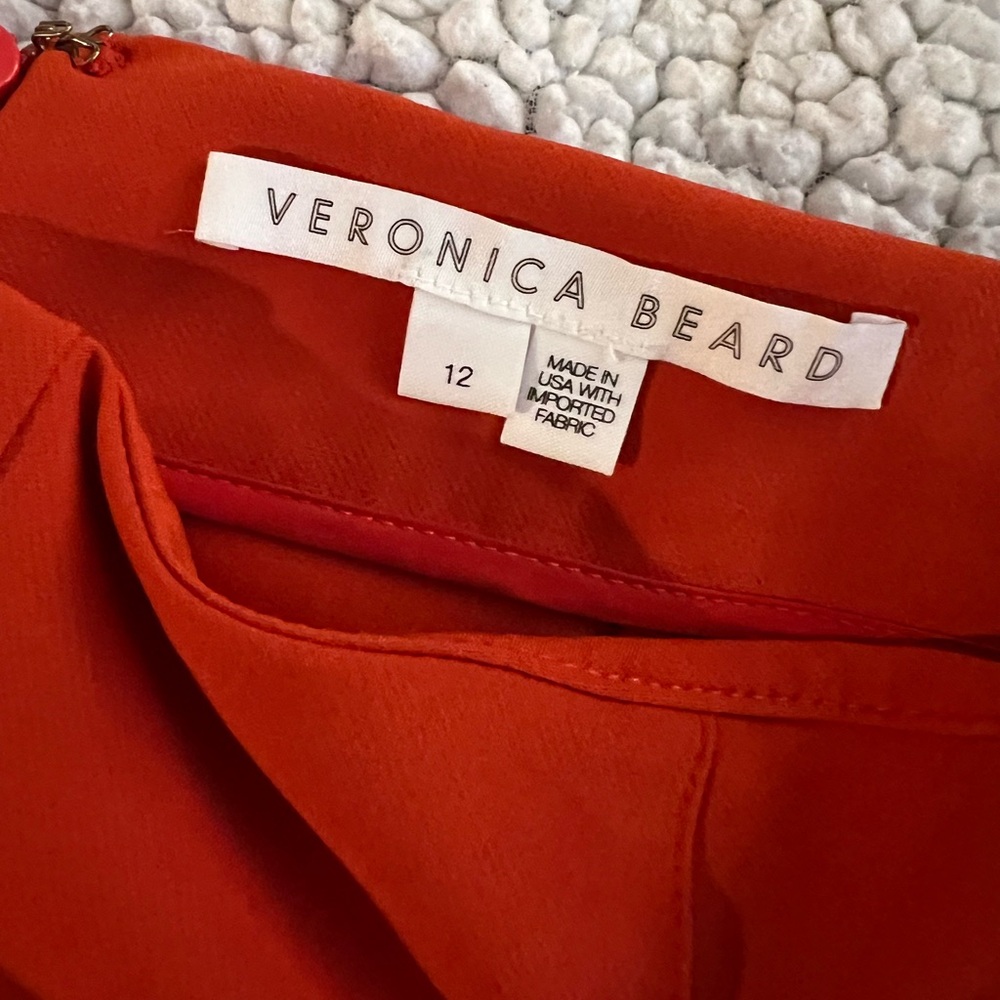 Veronica Beard NWOT Honolulu Scuba Red Slim Fit Pants - Picture 3 of 6